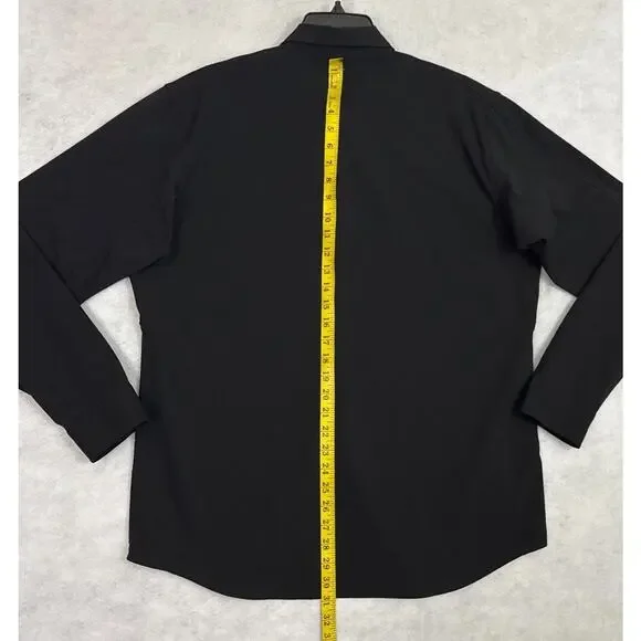 Lululemon Mens Large Airing Easy Long Sleeve Shirt Black Vented Performance - Picture 6 of 9